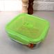 Скляний Контейнер з салатовою кришкою Luminarc Pure Box" 17.5*17,5*7 см 1220 мл (P4574)
