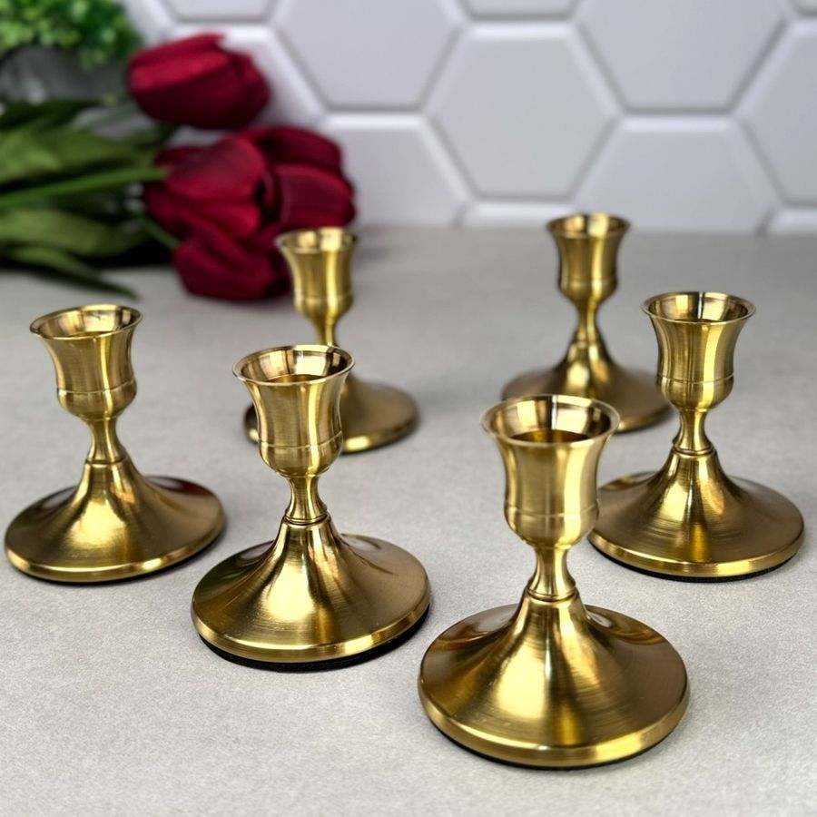Металлические подсвечники 6 шт Markize Gold Без бренда