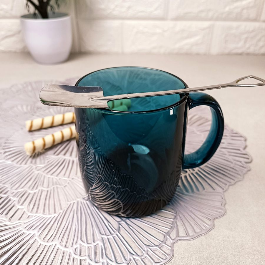 Смарагдова чайна кружка з товстого скла Luminarc "Нордік Лондон Топаз" 380 мл (Q0376) Luminarc
