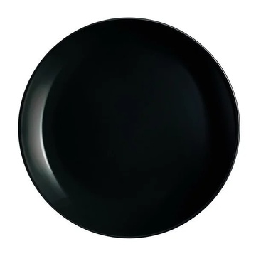 Чорна закусочна тарілка без бортів Luminarc Diwali Black 190 мм (P0789) Luminarc