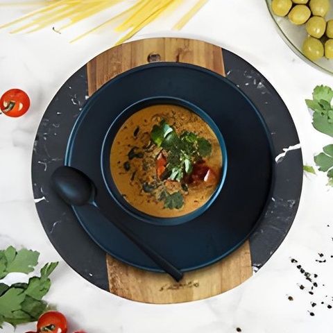 Кухонная Круглая доска 25 см для нарезки и сервировки Kamille Kamille