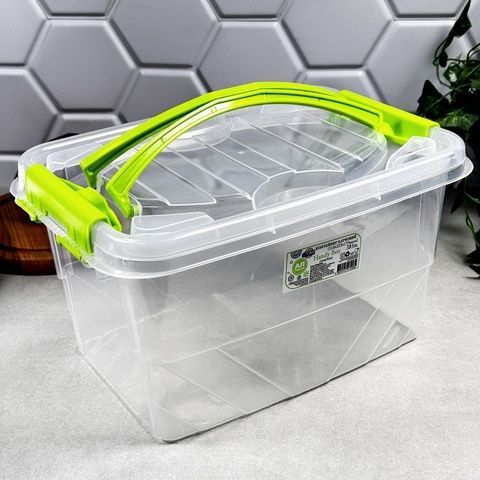 Контейнер пластиковий 7,8 л прозорий з ручкою Handy Box ALPLASTIK