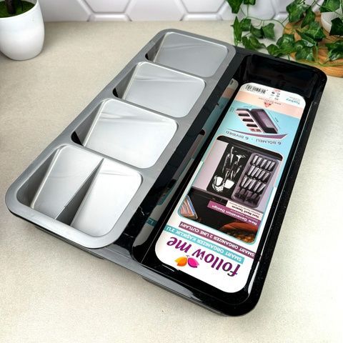 Пластиковый лоток для столовых приборов SMART Серый Dunya Plastik
