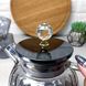 Термостойкий стеклянный чайник для плиты 1л Чёрный перламутр Topaz Crystal