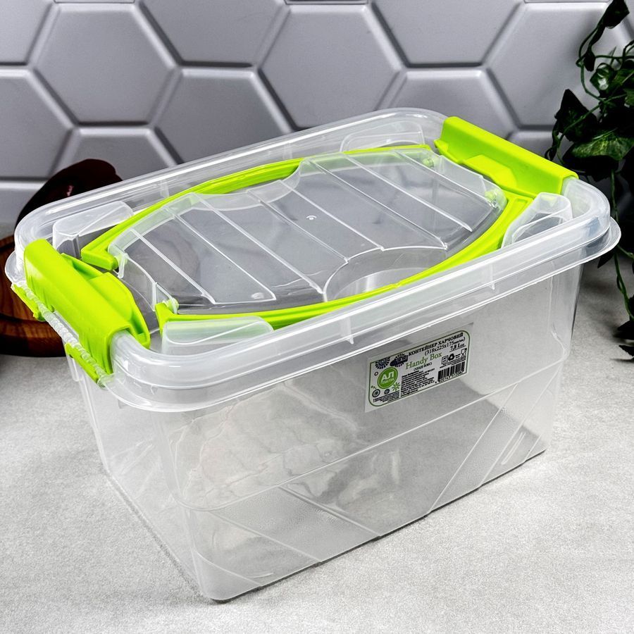 Контейнер пластиковый 7,8 л прозрачный с ручкой Handy Box ALPLASTIK