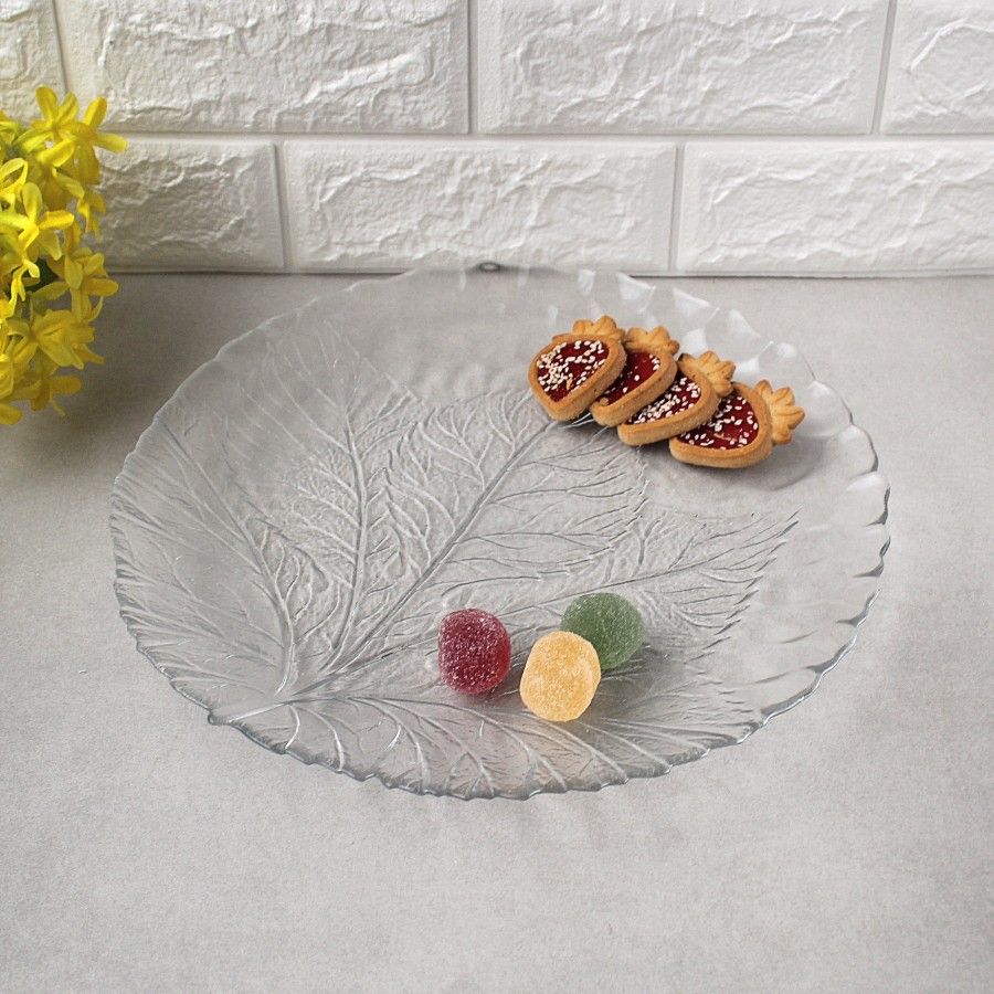 Блюдо круглое стеклянное для десертов без бортиков Pasabahce Султана 320 мм (10287) Pasabahce
