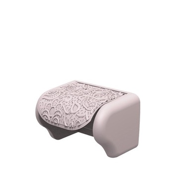Пластиковий настінний тримач для туалетного паперу ніжного пудрового кольору, 376 Elif Elif Plastik