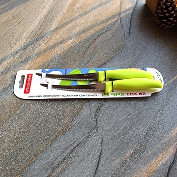 Набір кухонних ножів Kamille 2 предмета з нержавіючої сталі з пластиковими ручками Kamille