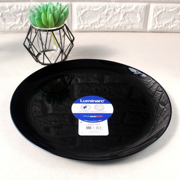 Черная подставная тарелка без бортов Luminarc Diwali Black 250 мм (P0867) Luminarc