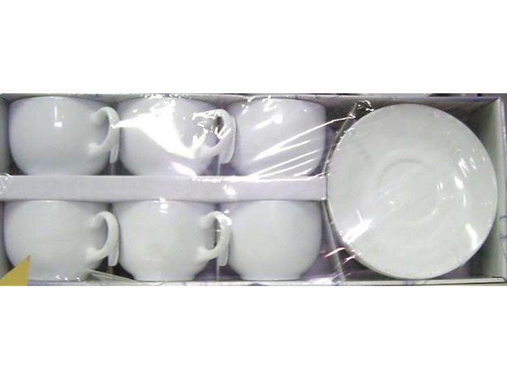 Чайный сервиз белый из стеклокерамики Luminarc Peps Evolution 6х220 мл (63368) Luminarc