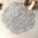 Кругла сервірувальна серветка сіра 38 см Квітка, сервірувальний килимок (К-77)