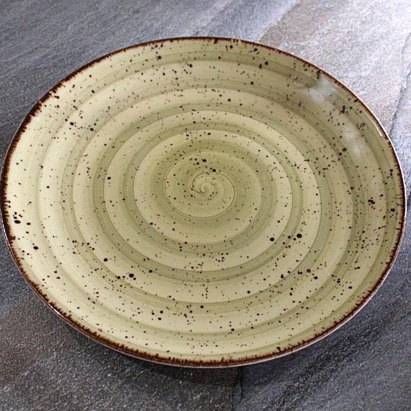 Порцелянова турецька тарілка зелена Kutahya Porselen "Corendon" 250 мм (GR3025) Kutahya Porselen