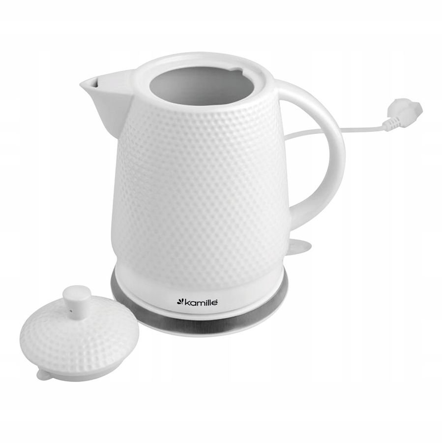 Білий керамічний електро-чайник, 1.5 л. Kamille