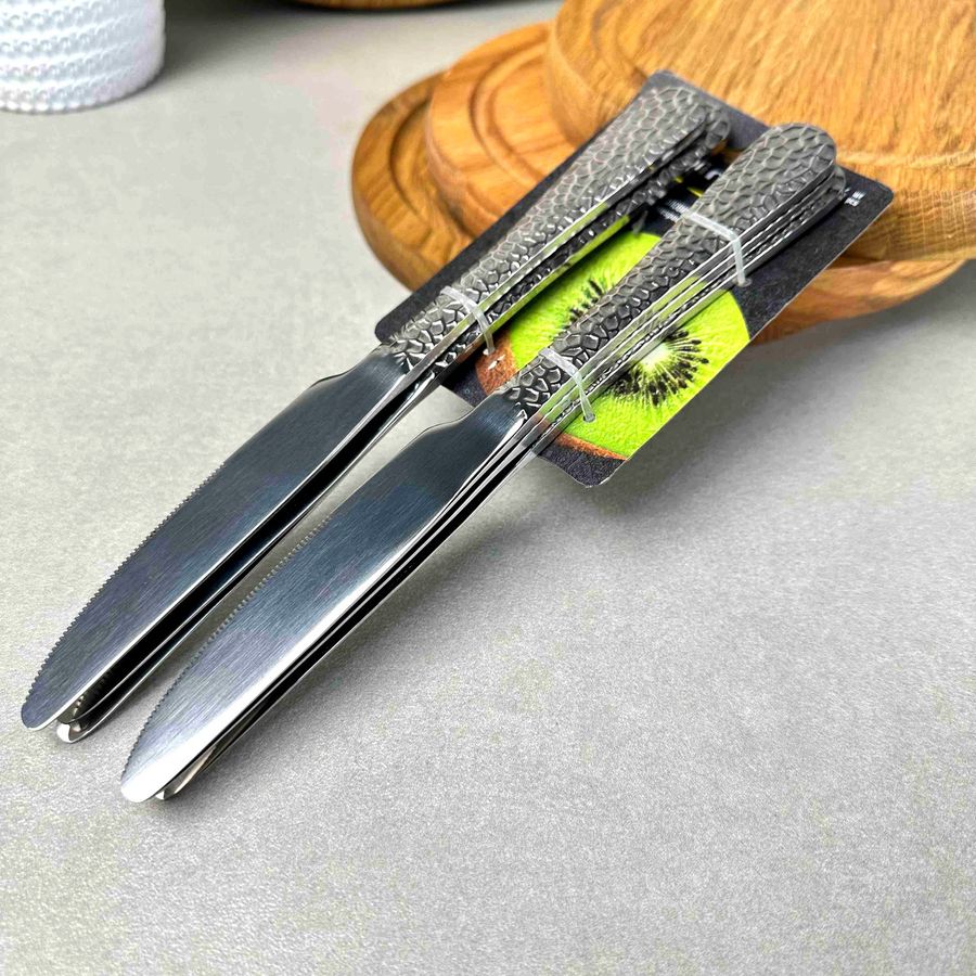 Набор столовых ножей с рельефной ручкой 6 шт Vega Ringel RINGEL