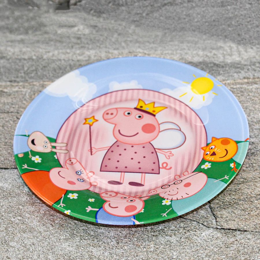 Набор детской посуды из ударопрочного стекла "Свинка Пеппа" (A9551/6) Hell