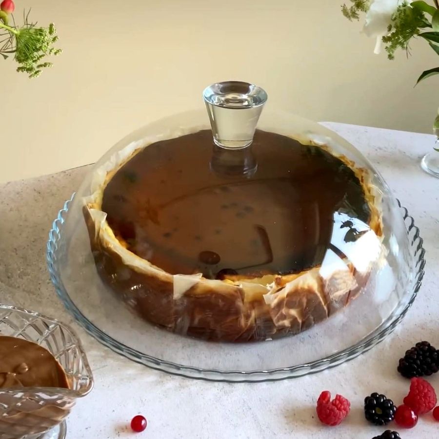 Стеклянное блюдо с крышкой-куполом Pasabahce Patisserie 32 см (95198-va) Pasabahce