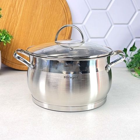Кастрюля с крышкой 4.2 л с многослойным дном Ringel RINGEL