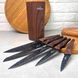 Набір гранітних ножів 6 предметів на підставці Дерево Bohmann