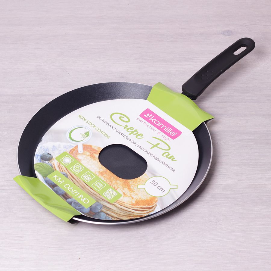 Сковорідка для млинців для індукції 30см з антипригарним покриттям Kamille