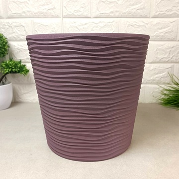 Фиолетовое цветочное кашпо со вставкой для водостока d16*15см 1.6л, Фьюжн Алеана Алеана