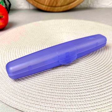 Пластиковый футляр для зубных щёток Фиолетовый прозрачный Алеана Алеана