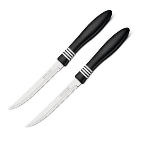 Набор ножей для стейка чёрные Tramontina Cor&Cor 127мм 2шт (23450/205) Tramontina