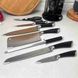 Набор чёрных кухонных ножей 8 предметов на подставке Bohmann