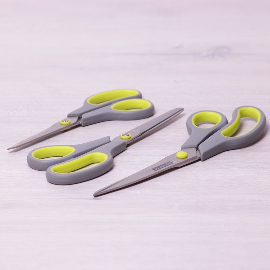 Набір ножиць з нержавіючої сталі 3 шт (19.2 см; 21.5 см; 24.5 см) Kamille