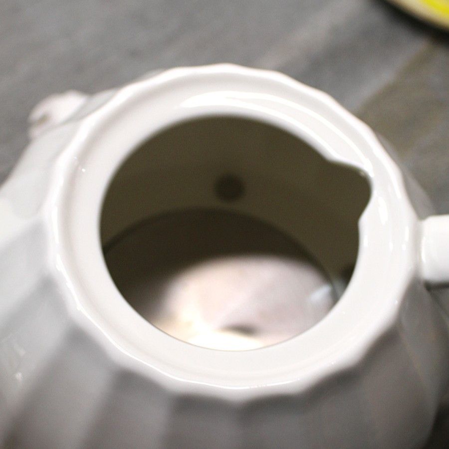Белый чайник электрический, керамический, 1.2 л. Kamille