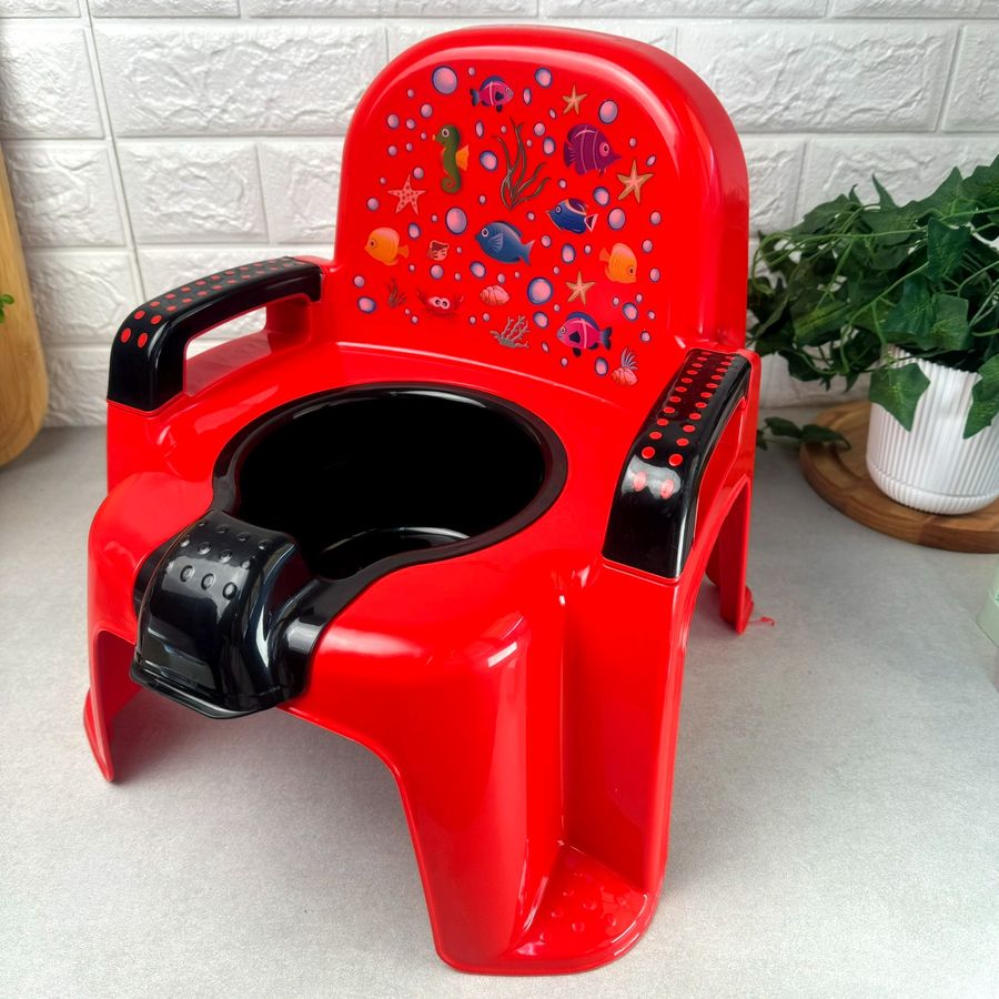 Детский горшок-стульчик Красный "Afacan" CM-135/CM-136-10 Dunya Plastic