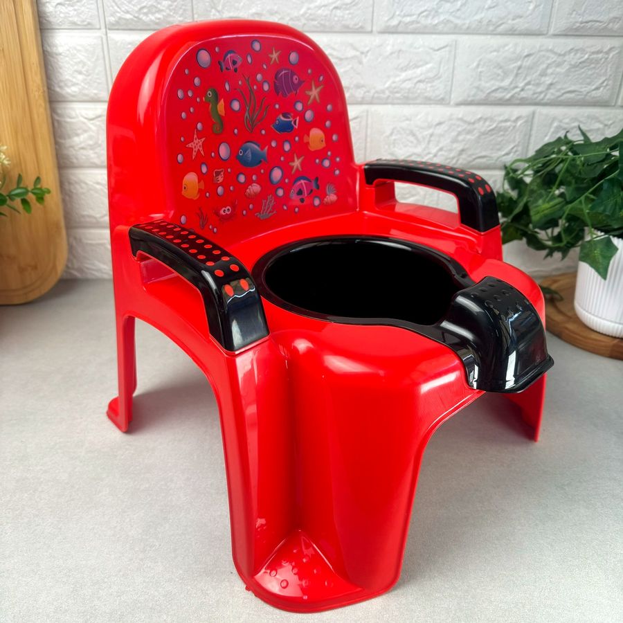 Дитячий горщик-стілець Червоний "Afacan" CM-135/CM-136-10 Dunya Plastic