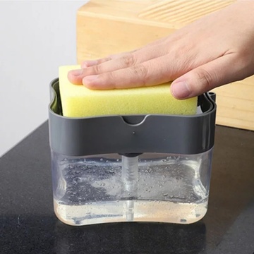Автоматичний кухонний диспенсер-дозатор для миючого засобу з губкою Akay