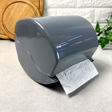 Сірий пластиковий настінний тримач для туалетного паперу СД СД Свет