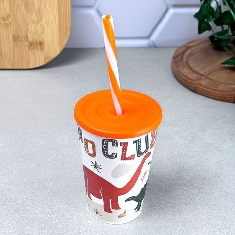 Стакан с трубочкой 0.34 л Dino Club Herevin Herevin