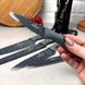 Набор серых гранитных ножей 6 предметов на подставке Bohmann