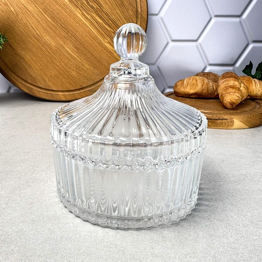 Скляна цукерниця з кришкою Гранде Без бренда
