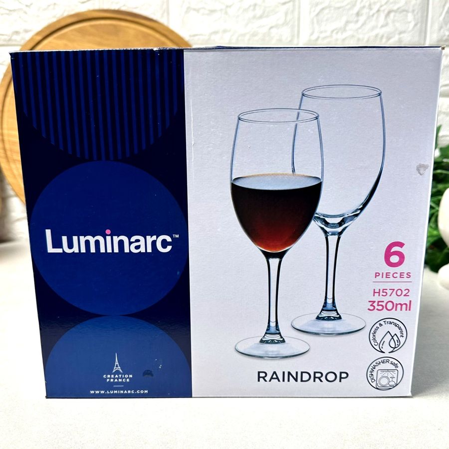 Набір келихів для вина 350 мл 6 шт Luminarc Raindrop Luminarc