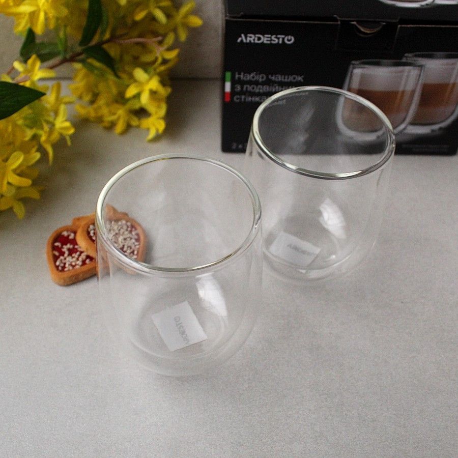 Набор стаканов с двойным дном 360 мл 2 шт Ardesto (AR2636G) Ardesto