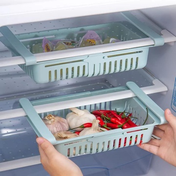 Навесной раздвижной пластиковый органайзер в холодильник Hell