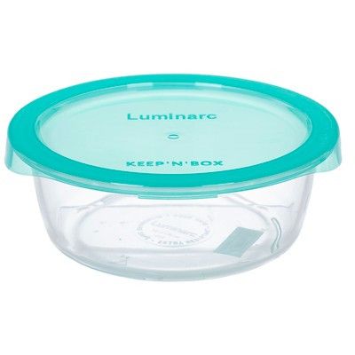 Харчовий контейнер Luminarc "Keep'N" круглий з бірюзовою кришкою 670 мл (P5524) Luminarc