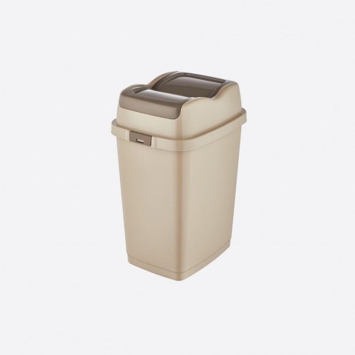 Відро для сміття 10 л з відкидною кришкою Капучіно 09712-20 Dunya Dunya Plastic