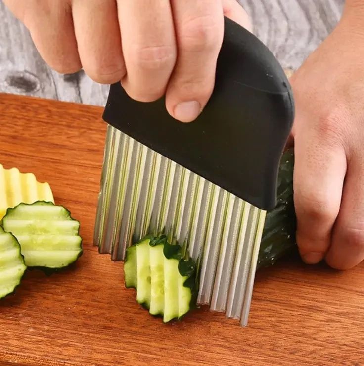 Кухонный нож-слайсер для фигурной резки, волнистая нарезка Hell