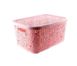 Ажурная розовая корзинка для хранения с крышкой 7.5л