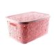 Ажурная розовая корзинка для хранения с крышкой 7.5л