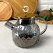 Стеклянный чайник для плиты 1 л Чёрный перламутр Topaz Crystal Gold