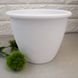 Белый цветочный горшок с декором 6.5л 27*20.5 см, цветочный вазон Верона Алеана