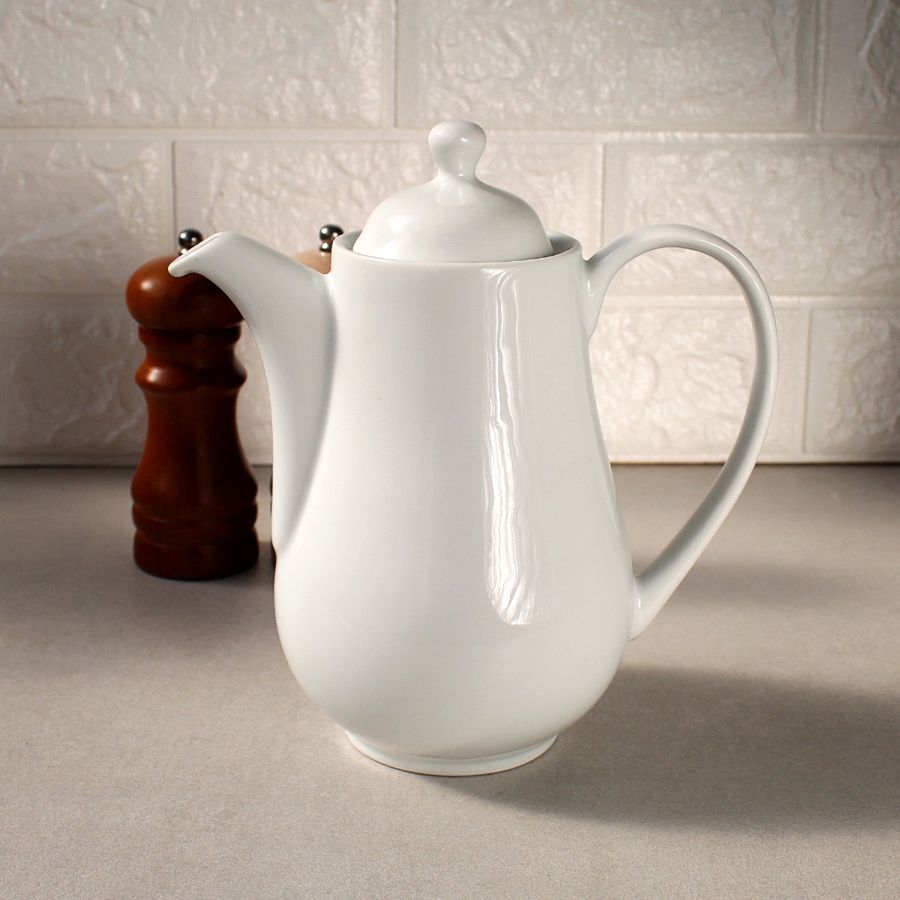 Білий порцеляновий чайник Kutahya Porselen "Corendon" 800 мл (FR2800) Kutahya Porselen