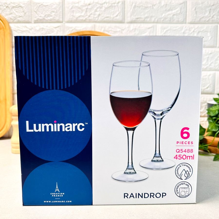 Набор бокалов для вина 450 мл 6 шт Luminarc Raindrop Luminarc