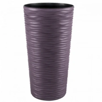 Фіолетовий конусний хвилястий вазон для квітів d16*30см 2л, Фьюжн Алеана Алеана
