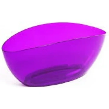 Фіолетовий декоративний вазон із прозорого пластику 35*15*15см, Місяць Ламела